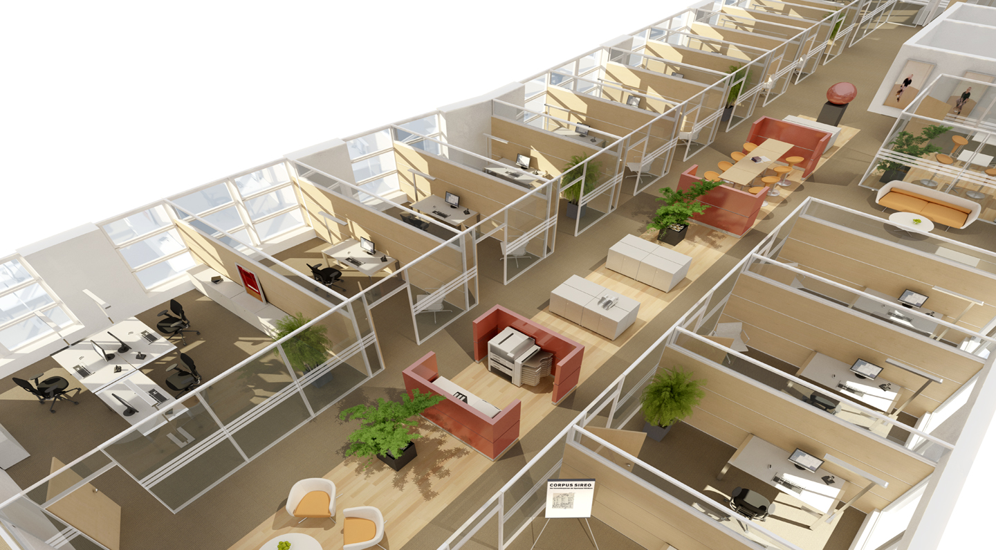 3D Visualisierung Büro 1