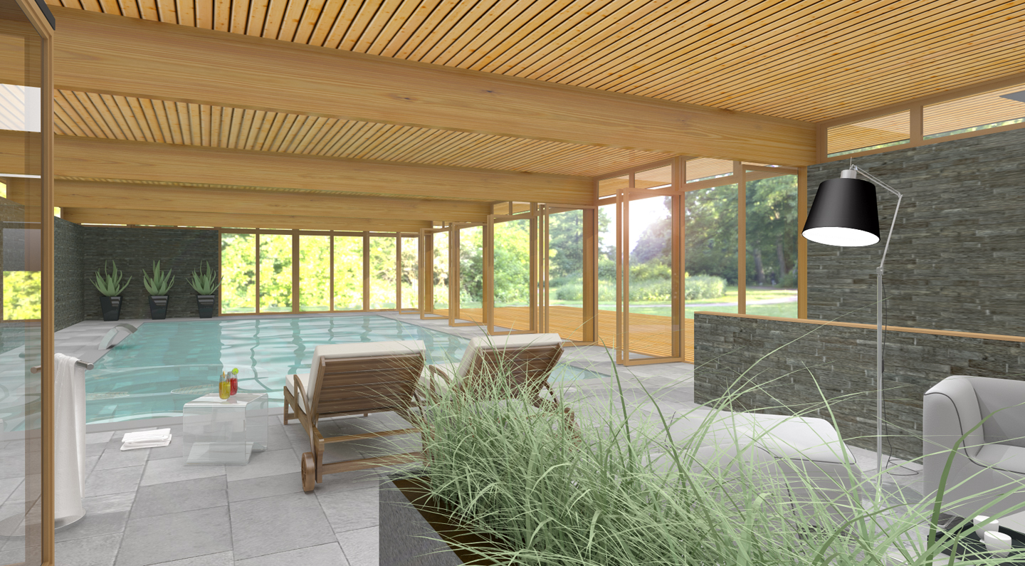 3D Visualisierung Schwimmbad 1